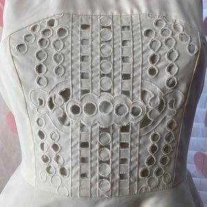 Off White Ivory Tank Peplum Blouse